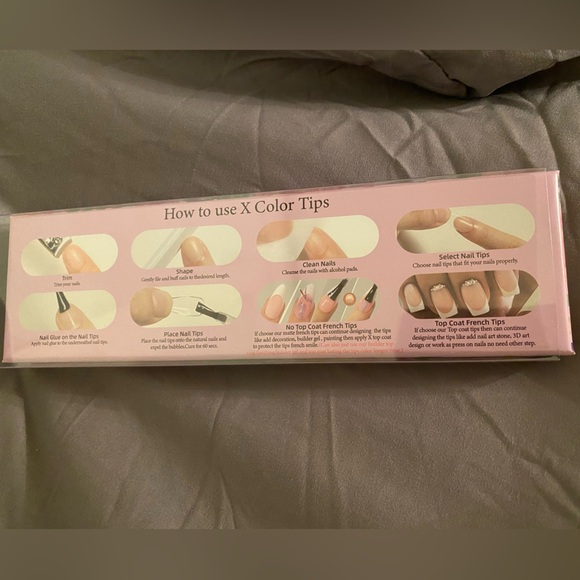 NWOT Una Gella X-Color Tips press on nails French tip pack of 150 - Picture 3 of 4